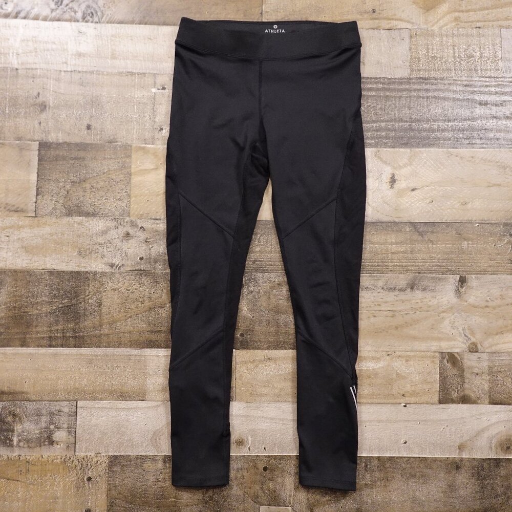Athleta Homestretch Run Tight Leggings Women’s XS‎ Black Zip Pocket Running